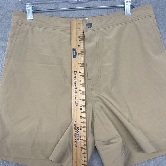 American Eagle Shorts Mens Medium Tan Swim Trunks Brief Lined Performance Pocket - Picture 4 of 9